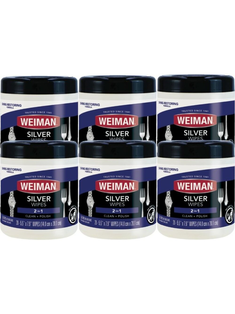 Jewelry Cleaning Wipes - Silver Polisher & Cleaner - 6 Pack for Sterling Silver